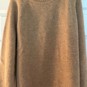 L.L. Bean Men's Tan Shetland Wool Sweater Size XL